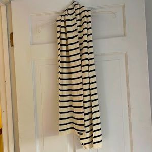 Black and White Striped Scarf